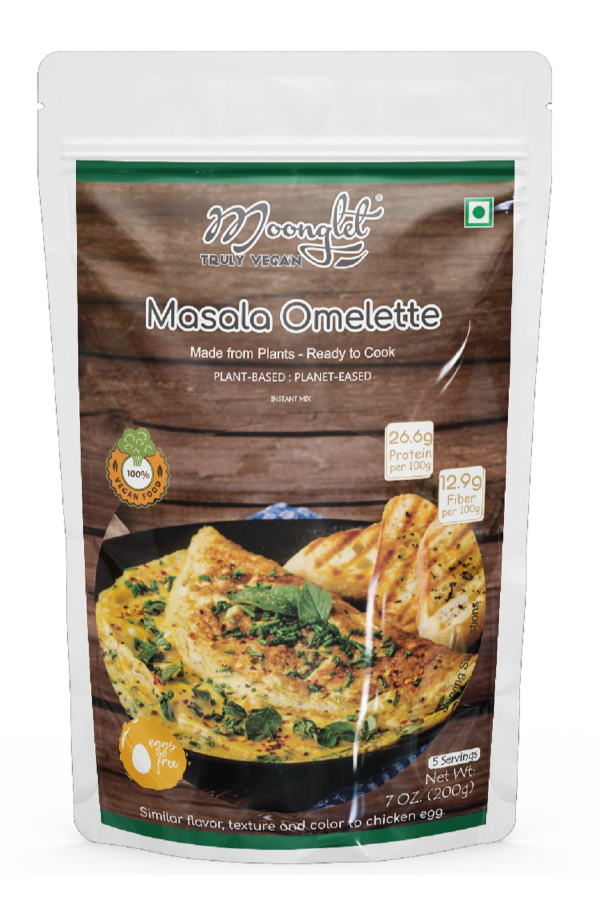 Eggless Masala Omelette (Vegan) | Pancake, Chilla Alternative | 400g: Pack of2, 200g Each